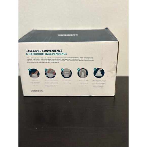 Commode Liners - Value Pack 100 Count Universal Fit - Pre-separated Bags - Picture 2 of 4